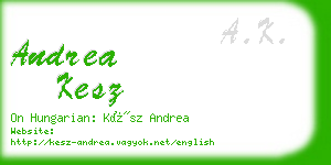 andrea kesz business card